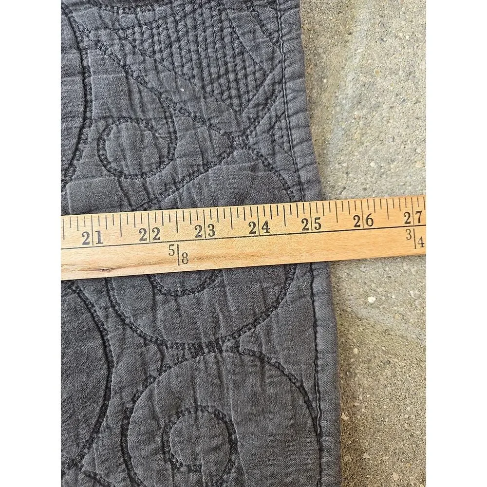 Pottery Barn 26x20 Gray Quilted Pillow‎ Covers Shams. Lot Of 2